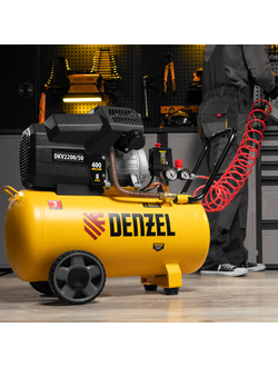 Компрессор воздушный DKV2200/50, Х-PRO 2.2 кВт, 400 л/мин, 50 л Denzel