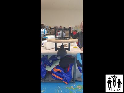 Платформа для пневмогруши нерегулируемая по высоте с пневмогрушей из натуральной кожи DNN