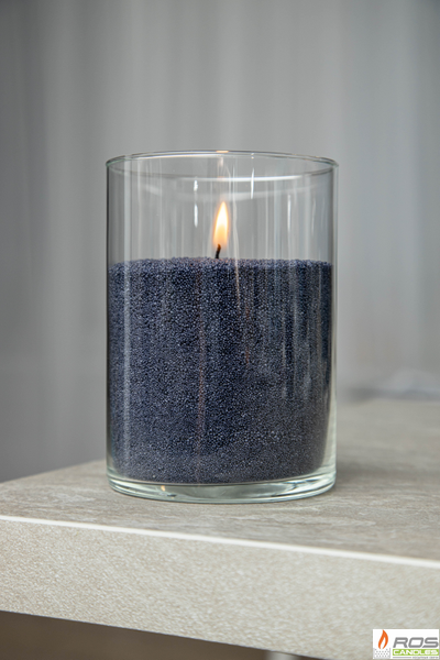 Насыпная свеча "Цилиндр 15 см", чёрная "Графит"