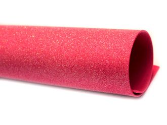 Фоамиран глитерный (перламутровый), толщина 2 мм, 20*30 см, цвет красный (№17)