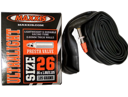Камера Maxxis UltraLight, 26x1.90/2.125”, Presta, 0.60 мм, IB63874200