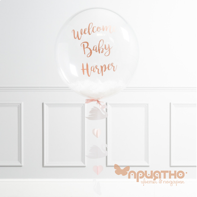 CЕТ ИЗ ВОЗДУШНЫХ ШАРОВ ДЛЯ ДЕВОЧКИ &quot;ЛЕБЕДЬ&quot;