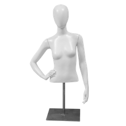 Матовый женский торс манекена ASTRA WOMAN SKIN на металлической стойке