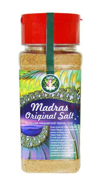 Соль оригинальная со специями ПО-МАДРАССКИ на основе гималайской черной соли  LALITA™, 75 гр