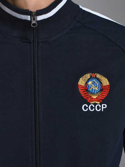 Спортивный костюм с символикой СССР , 11SKM-1745, темно-синий и красный