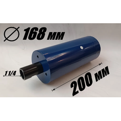 Коронка HSS диаметр 168 мм глубина 200 мм  + переходник на резьбу 1 1/4