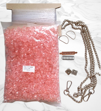 Набор для создания сумки из бусин, цвет персиковый