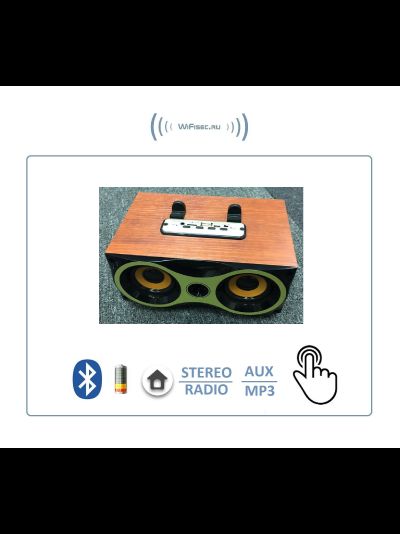 Bluetooth колонка СТЕРЕО, радио FM, с аккумулятором, для использования в помещении