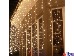 Занавес 2*2 м, БЕЛЫЙ ТЕПЛЫЙ, IP54 постоянное свечение