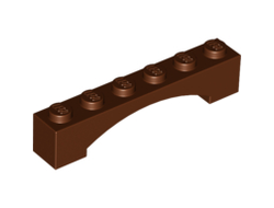 Arch 1 x 6 Raised Arch, Reddish Brown (92950 / 4655611)