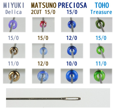 Иглы для бисероплетения Miyuki Extra Fine 6шт + нитковдеватель
