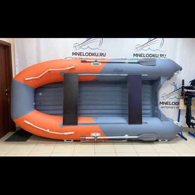 Моторная лодка GLADIATOR E380S оранжево-темносерый - MNELODKU.RU