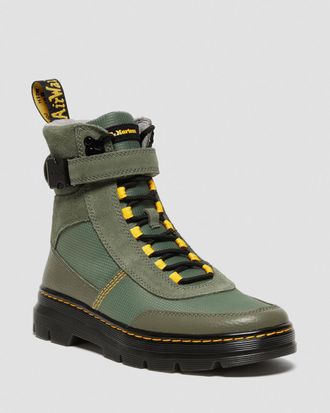 Dr. Martens COMBS TECH MILLED NAPPA & SUEDE CASUAL BOOTS хаки