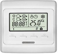 Комнатный настенный электронный термостат &quot;VIEIR&quot; для котла, теплого пола, сервопривода, насоса, вентилятора VR-296