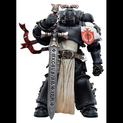Чемпион Черных Храмовников (Warhammer 40k) - КОЛЛЕКЦИОННАЯ ФИГУРКА 1/18 Black Templars The Emperors Champion Rolantus (JT7585) - JOYTOY