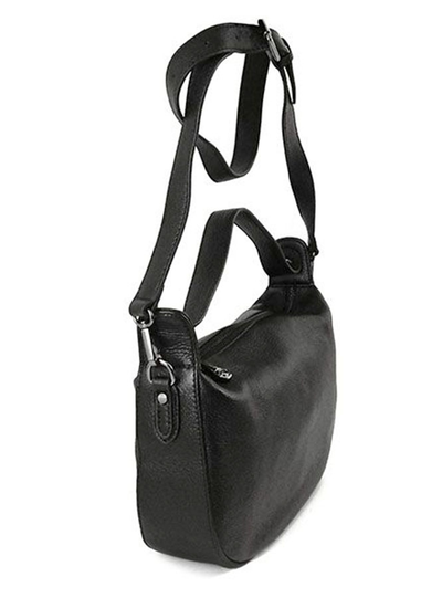 (АРТИКУЛ: 7782/1/22) СУМКА ЖЕНСКАЯ НЕБОЛЬШАЯ, НАТУРАЛЬНАЯ КОЖА, ЧЕРНАЯ, РЕМЕНЬ ЧЕРЕЗ ПЛЕЧО