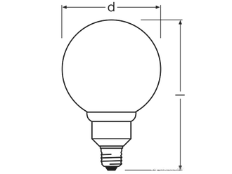 Энергосберегающая лампа Osram Longlife Dulux EL Globe 11w/41-827 Е27