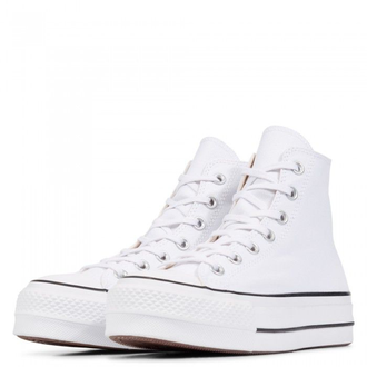 Кеды Converse All Star Lift белые высокие на платформе