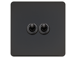 Переключатель 2-клавишный тумблер T&J Electric Ultimate II Gun Metal