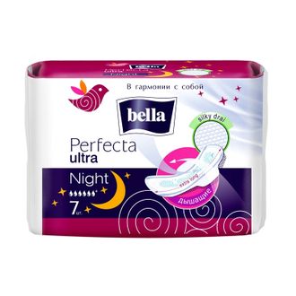 Прокладки женские гигиенические суперт bella Perfecta Ultra Night, 7шт/уп.