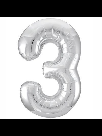 Фольгированный шар Цифра серебро