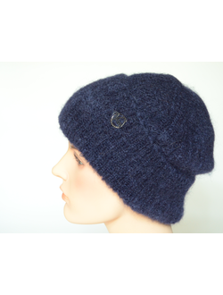 Берет женский синий с отворотом Vizio Италия 6946 BRO