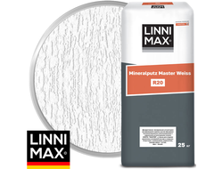 Минеральная декоративная штукатурка LINNIMAX Mineralputz Master Weiss R20 Белая Короед 2 мм 25 кг