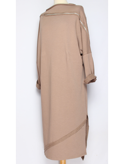 ПЛАТЬЕ БОХО "Молния плотное" бежевое р.46-52