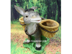 ОСЛИК С КАШПО 47*39см   3 кг    полистоун Россия 2449--011097