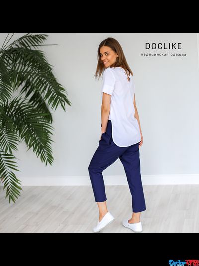 Брюки-бананы DOCLIKE DL216 Ниагара синие