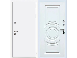 Белая дверь Rx 5 с панелью Гранд