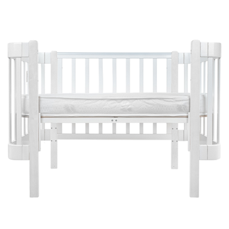 Кроватка детская продольный маятник Pituso Olivia Белый-Белый