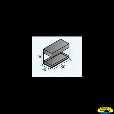 Аквариум 70л. с крышкой 60*46(h)*30 без ламп
