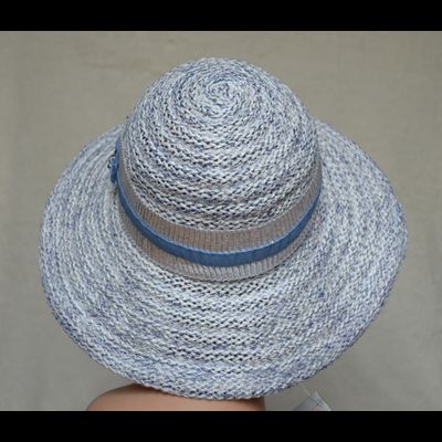 Летняя шляпа 2019 женская Vizio Италия 6320 F 1 серебристая