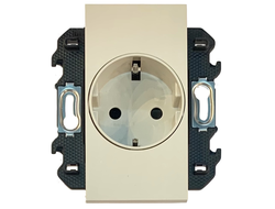 Розетка с заземлением Bticino Living Now 16А 220В, песок