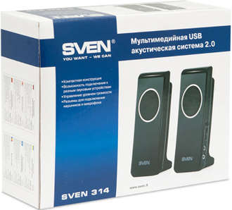 Колонка для компьютера или ноутбука Sven 314 (черный)