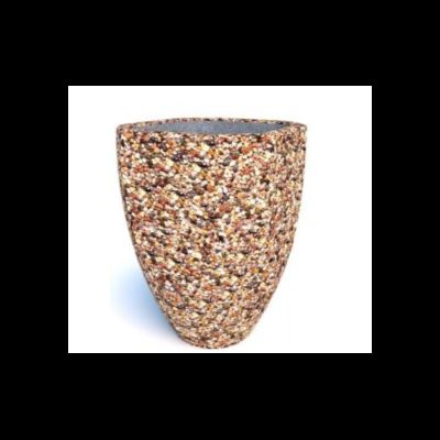 Уличное кашпо для цветов из архитектурного бетона №40 (коричневый) ваза