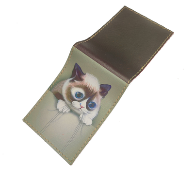 Обложка на студенческий билет с принтом "Грустный котик"