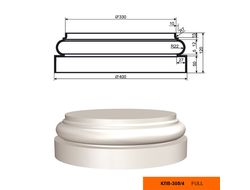 Основание к фасадной колонне из пенополистирола с покрытием LEPNINAPLAST КЛВ-305/4 FULL