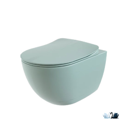 Унитаз CREAVIT FREE Set Nile Green Mat c инсталляцией - комплект с сиденьем микролифт, клавишей Terra Nile Green (FE322-11NY00E-0000+GR5003.01+GP9002.09 + KC0903.01.2000E)