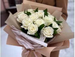 Букет из белых роз "Небесные розы"