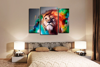 Модульная картина "Король джунглей"