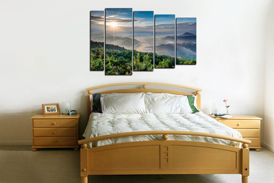 Модульная картина "Солнце и холмы"