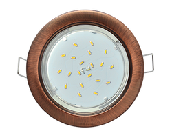 Светильник встраиваемый Ecola GX53-H4 Черненая медь 38x106 FP53H4ECB