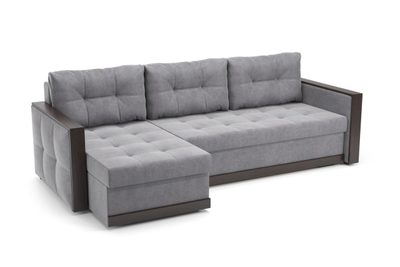 БРУНО угловой диван ULTRA GREY серый (Софт)