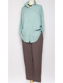 Брюки "НИЗ АСИММЕТРИЯ" какао (002) р.50,54