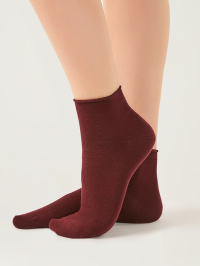 Носки женские с ослабленной резинкой хлопок Golden Lady - Liberta - бордовый