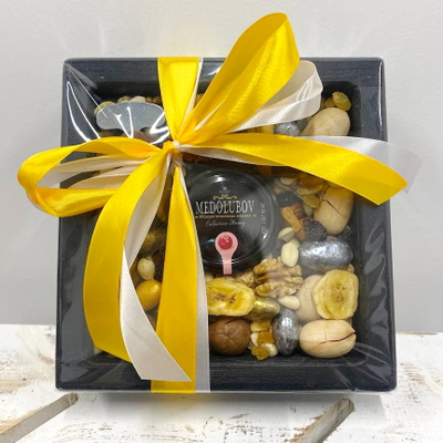 Бокс ассорти с мёдом (черный)