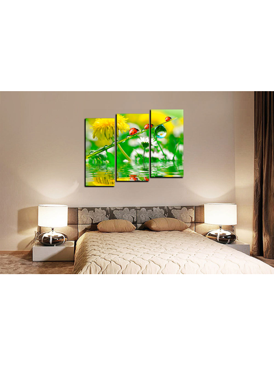 Модульная картина "Семья божьих коровок"