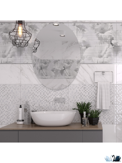 Плитка настенная Gracia Ceramica Celia white wall 01 25 х 60 см мрамор